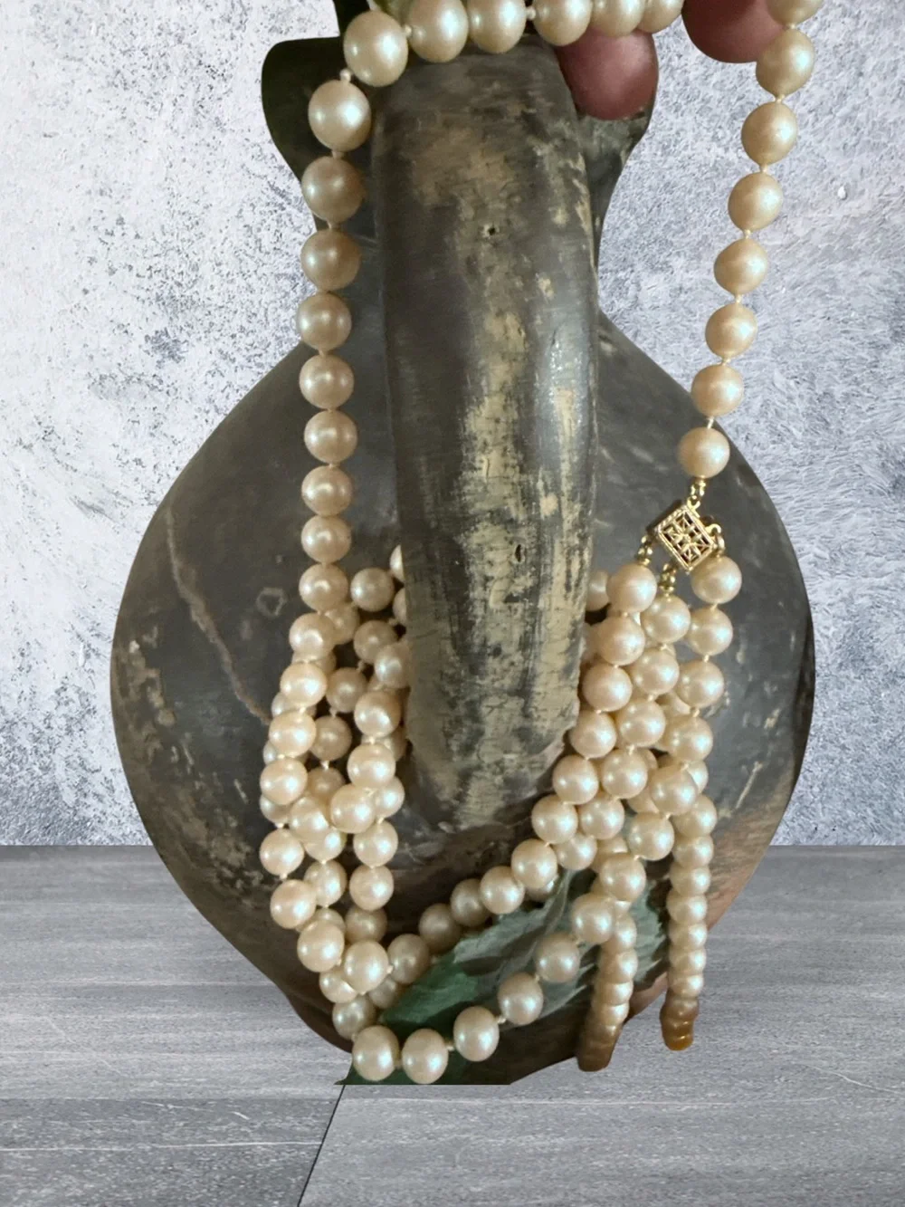 Vintage Faux Pearl Double Strand Necklace | 28” & 30” Lengths| Classic Elegant
